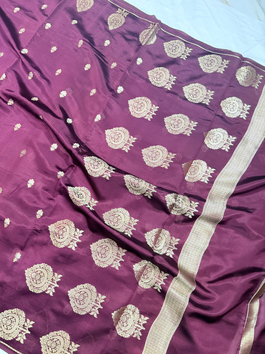 Pure Raw Mango Banarasi Handloom Saree - Designer Buta