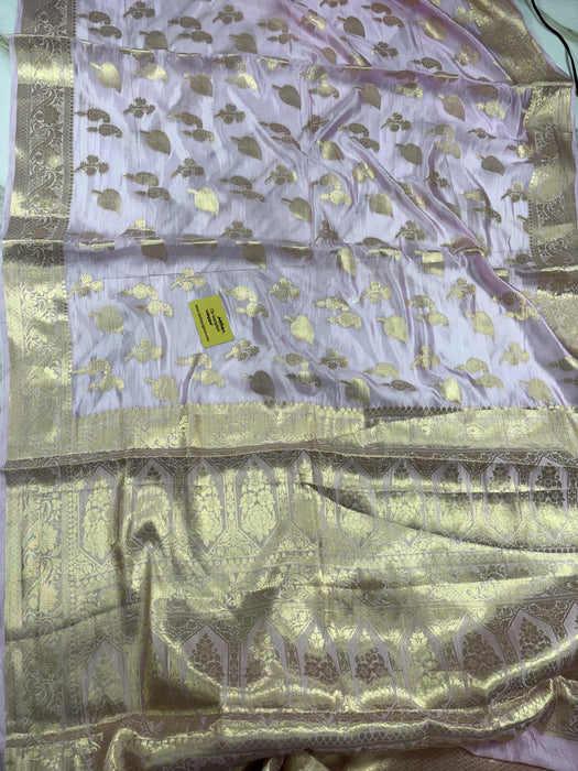Plum Pure Dupion Banarasi Handloom Saree