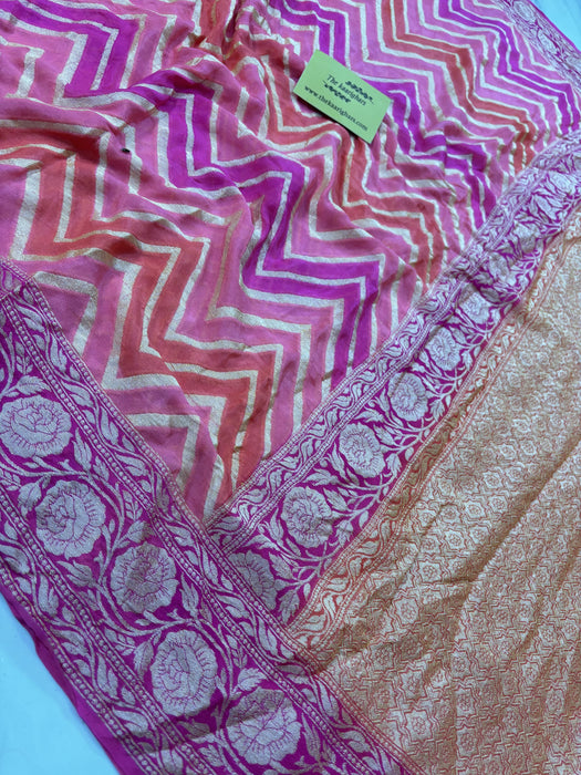 Rangkat Pure Khaddi Chiffon Banarasi Saree