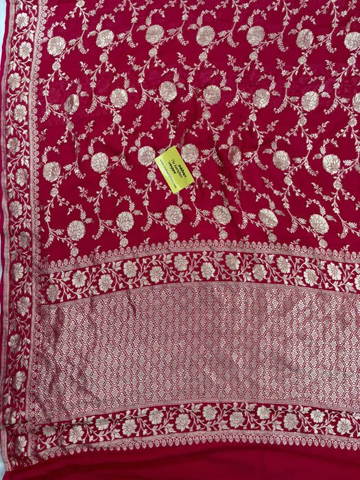 Rani Khaddi Georgette Banarasi Saree - Water Zari