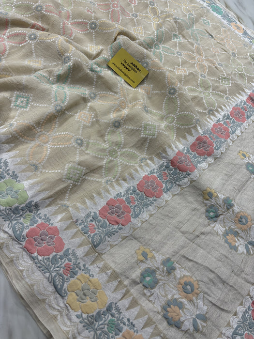 Tussar Georgette Banarasi Handloom Saree - Paithani