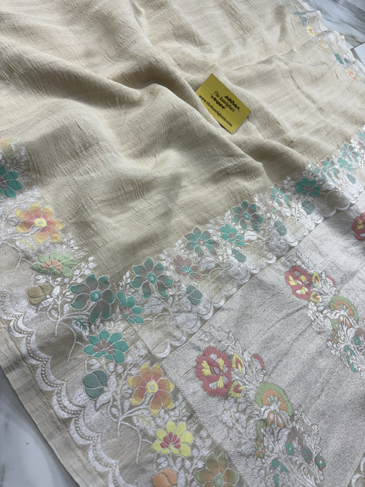 Tussar Georgette Banarasi Handloom Saree - Paithani