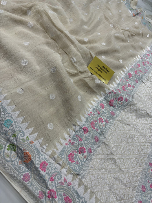 Tussar Georgette Banarasi Handloom Saree - Paithani