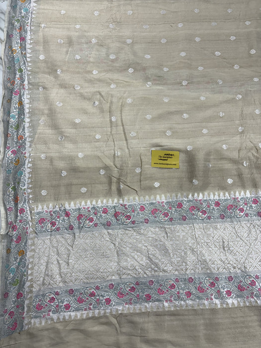 Tussar Georgette Banarasi Handloom Saree - Paithani