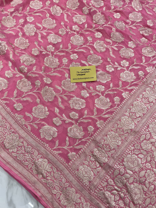 Pure Georgette Banarasi Saree - Water zari