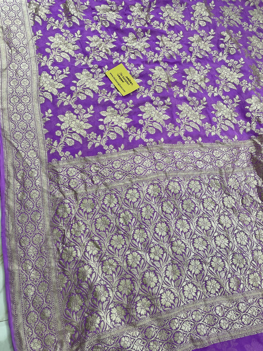 Pure Georgette Banarasi Saree - Water zari