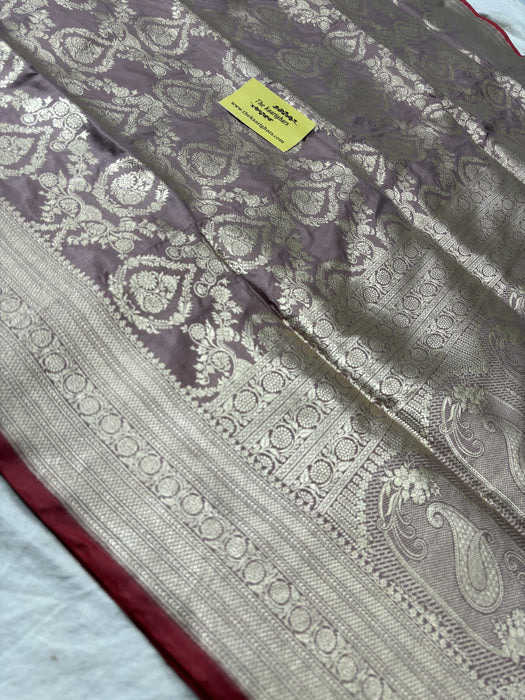 Pure Katan Banarasi Handloom Saree - Sona Jaal Work