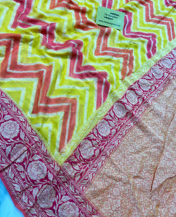 Rangkat Pure Khaddi Chiffon Banarasi Saree