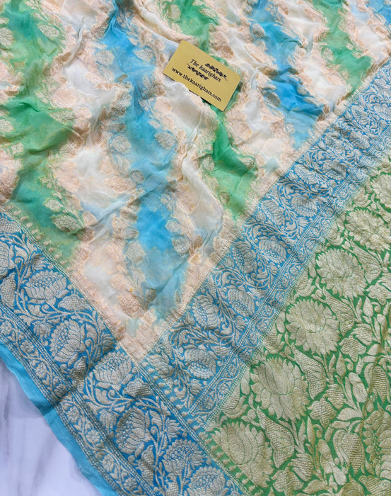 Rangkat Pure Khaddi Chiffon Banarasi Saree