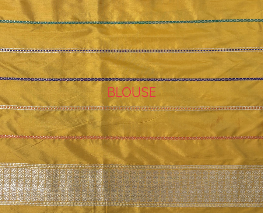 Purple Pure Katan Banarasi Handloom Saree - Kadhiyal Sona Roopa Meenakari