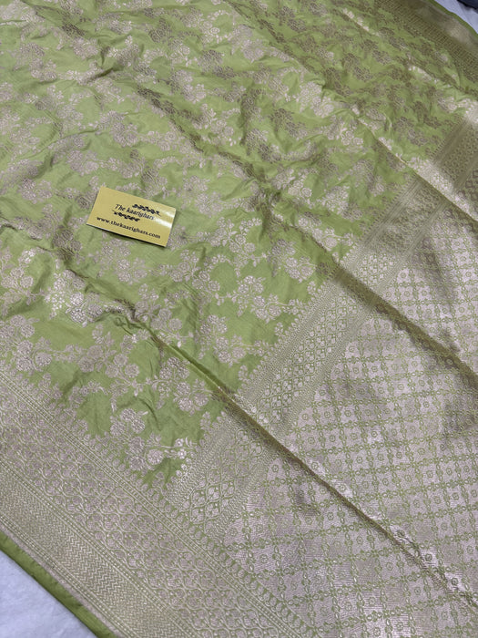 Pure Katan Banarasi Handloom Saree - Sona Jaal Work