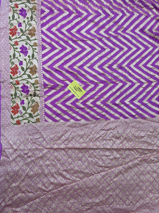 Pure Khaddi Chiffon Banarasi Handloom Saree