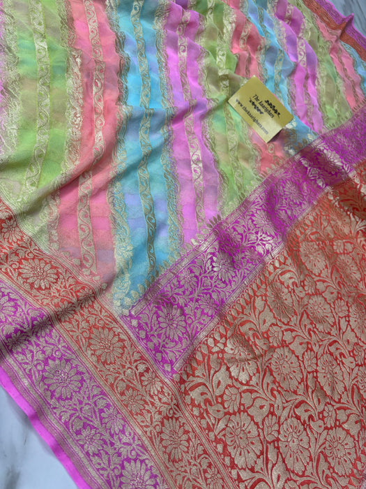Rangkat Khaddi Georgette Banarasi Handloom Saree