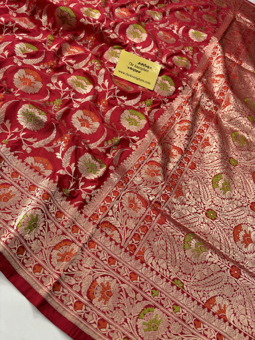 Buy Pure Katan Meenakari saree online in US