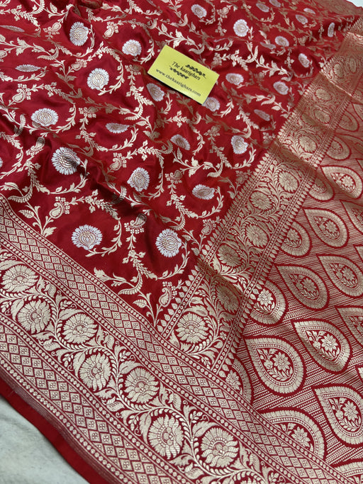 Buy Red Banarasi Silk Saree online in US