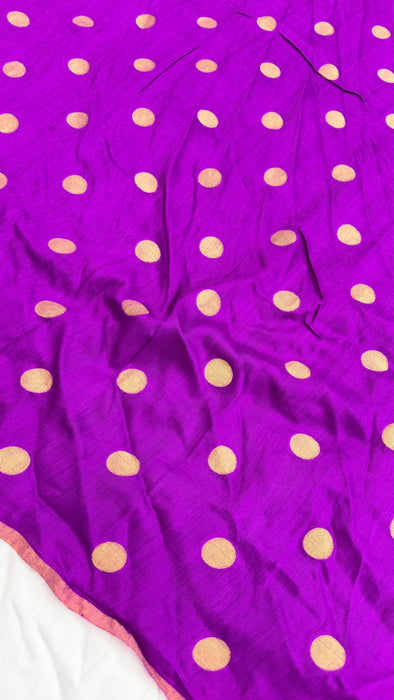 Purple Pure Moonga Banarasi Handloom Saree - Designer Saree