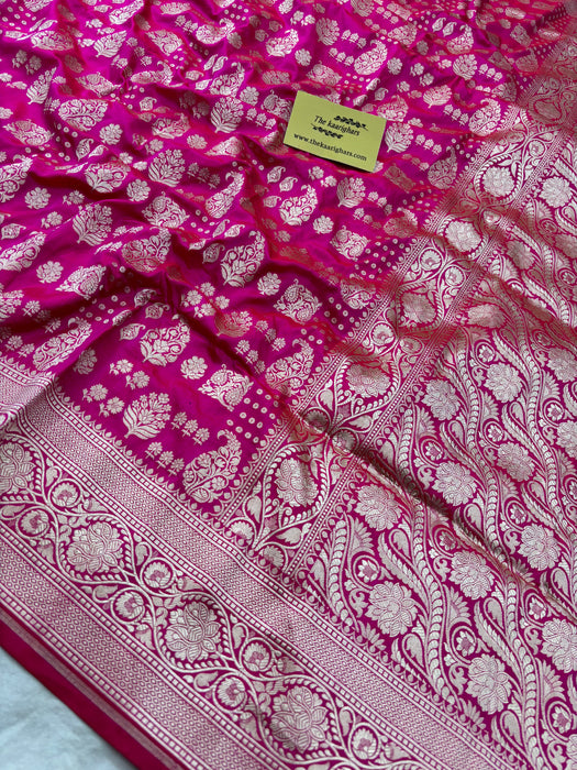 Rani Pure Katan Banarasi Handloom Saree - Kayri Work