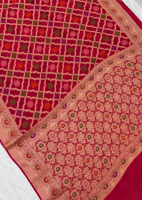 Pure Khaddi Chiffon Banarasi Saree