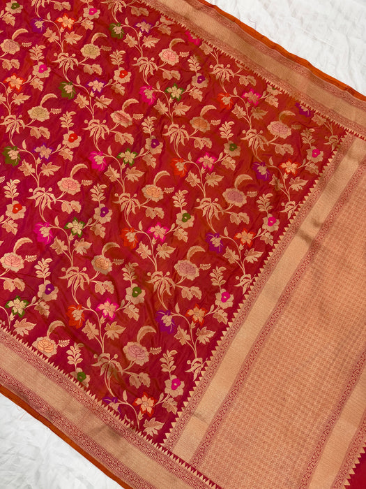 Pure Katan Banarasi Handloom Saree - Meenakari Work