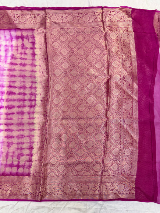 Pure Kora Organza Banarasi Handloom Saree