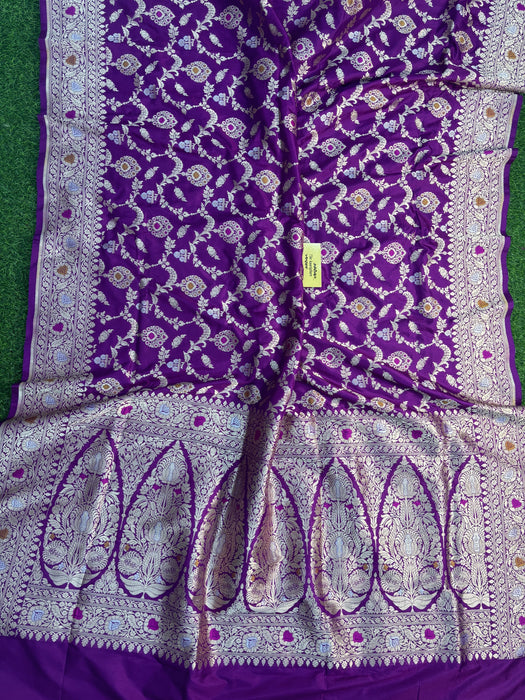 Pure Katan Banarasi Handloom Saree - Tilfi Meenakari Work