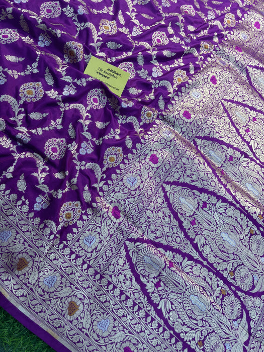 Pure Katan Banarasi Handloom Saree - Tilfi Meenakari Work