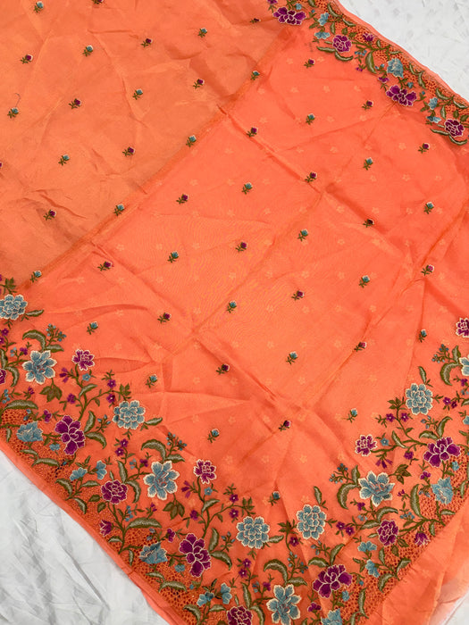 Pure Tissue Banarasi Handloom Saree - Chikankari