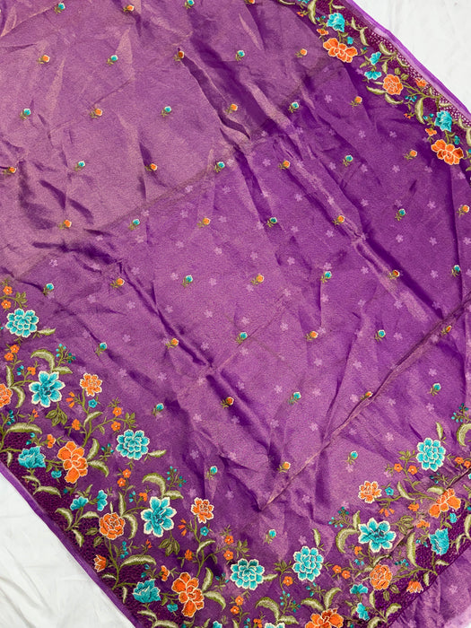 Pure Tissue Banarasi Handloom Saree - Chikankari