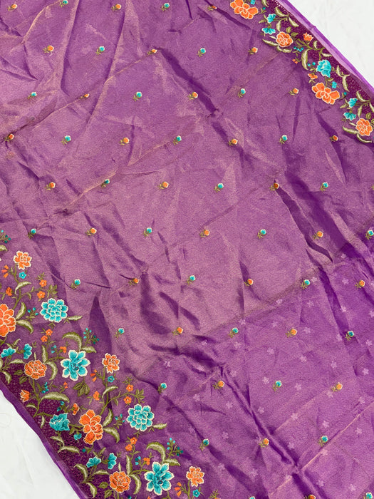 Pure Tissue Banarasi Handloom Saree - Chikankari