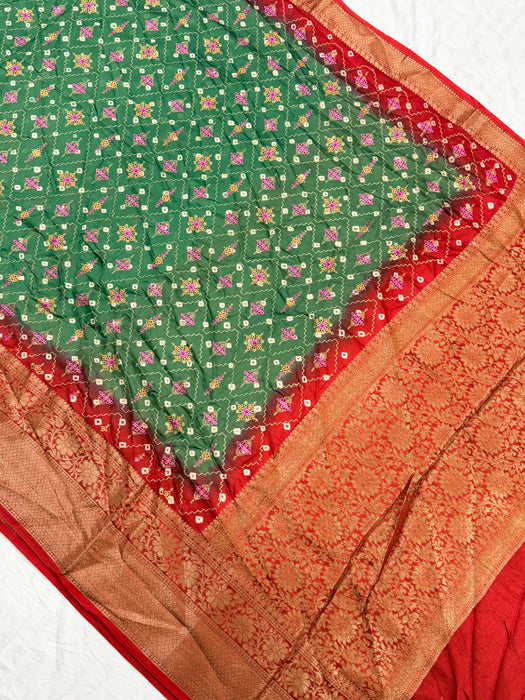 Geen Pure Cotton Banarasi Handloom Saree - All over Embroidery