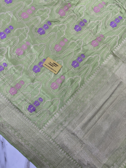 Ektara Pure Katan Silk Banarasi Handloom Saree - Kadiyal Jangla