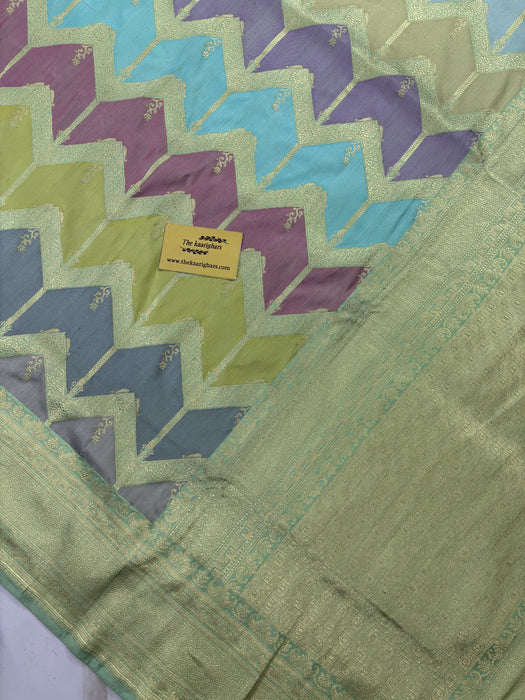 Ektara Pure Katan Silk Banarasi Handloom Saree - Rangkat