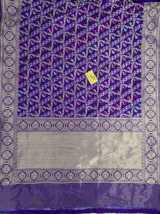Ektara Pure Katan Silk Banarasi Handloom Saree - Kadiyal Jangla