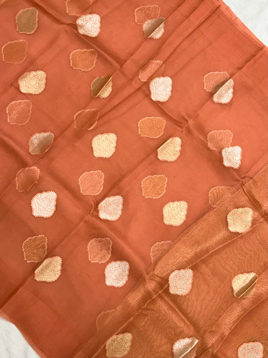 Pure Kora Organza Banarasi Handloom Saree
