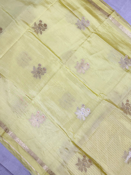 Pure Mango Katan Banarasi Handloom Saree