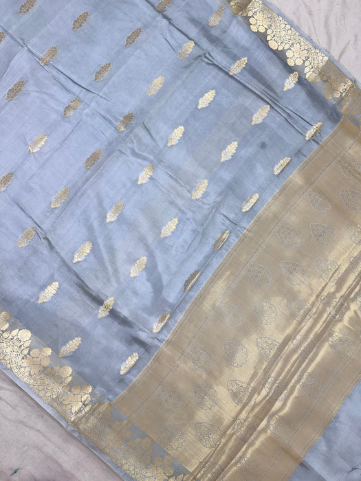 Blue Pure Mango Katan Banarasi Handloom Saree