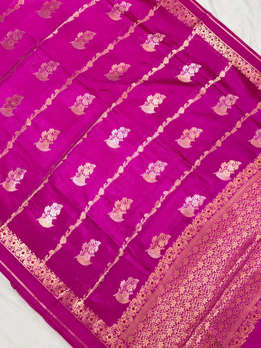 Rani Pure Mango Katan Banarasi Handloom Saree