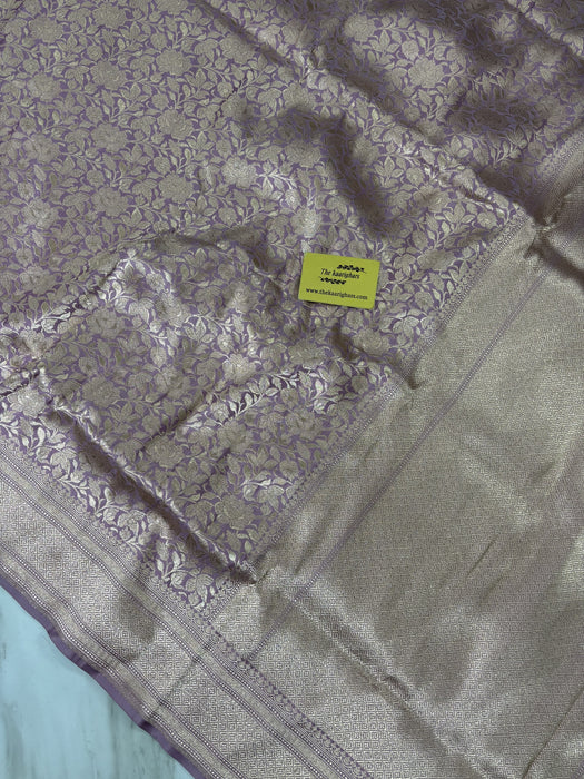 Pink Pure Katan Silk Banarasi Handloom Saree - Sona Brocade