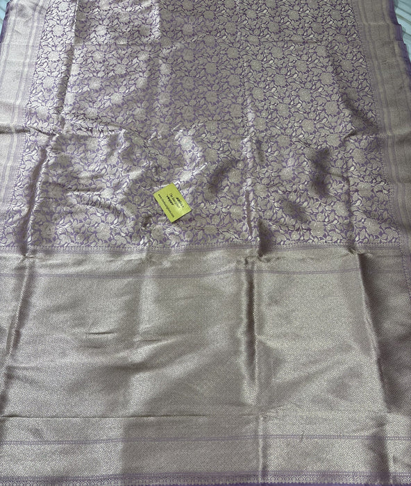 Pink Pure Katan Silk Banarasi Handloom Saree - Sona Brocade