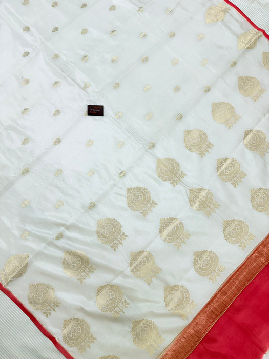 Pure Raw Mango Banarasi Handloom Saree - Designer