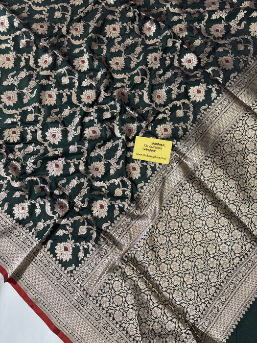 Pure Katan Banarasi Handloom Saree - Meenakari Jaal Work