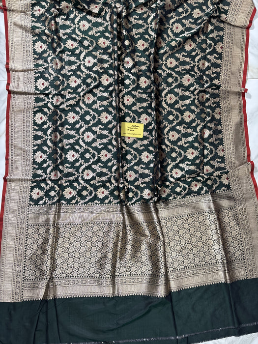 Pure Katan Banarasi Handloom Saree - Meenakari Jaal Work