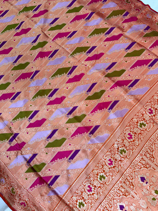 Red Pure Katan Banarasi Handloom Saree - Rangkat