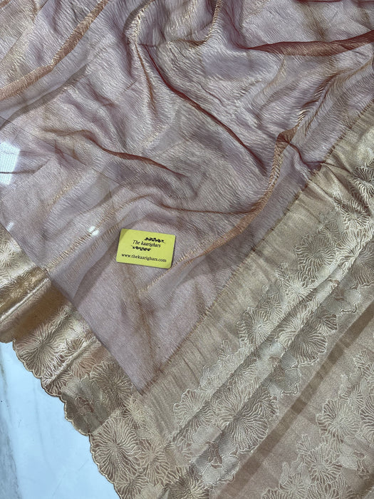 Pure Banarasi Tissue Handloom Saree - Reshmi Zari