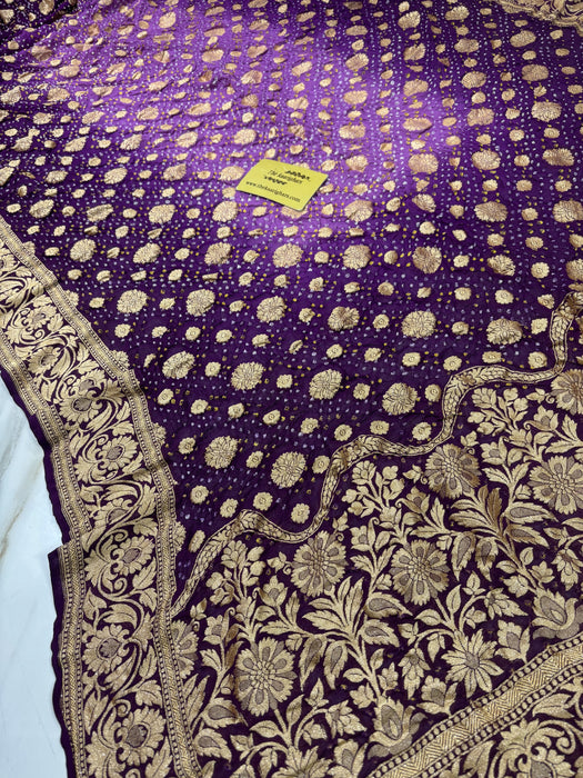 Pure Bandhani Banarasi Handloom Dupatta