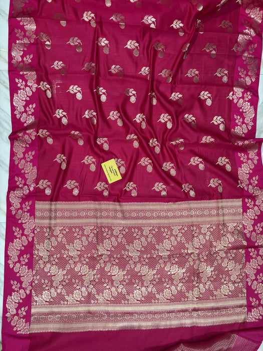Rani Pure Chiniya Banarasi Handloom Saree