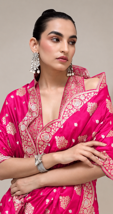 Pure Katan Banarasi Handloom Saree - Sona Roopa motifs