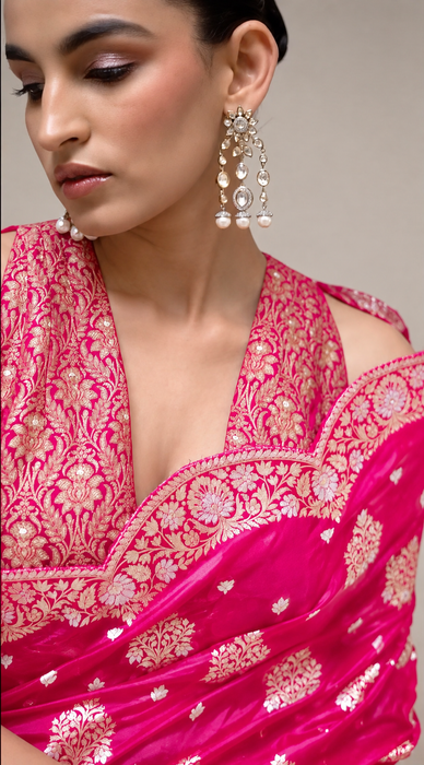 Pure Katan Banarasi Handloom Saree - Sona Roopa motifs