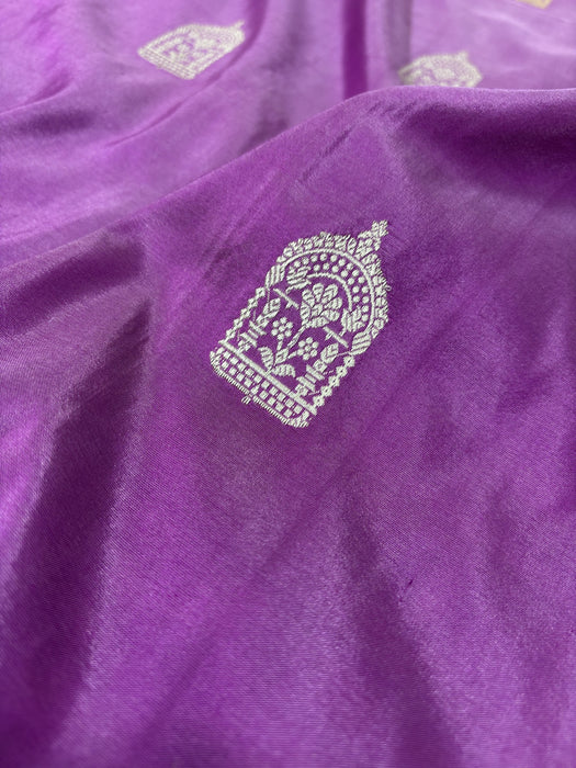 Pure Katan Banarasi Handloom Saree - Kadhiyal Rangkat
