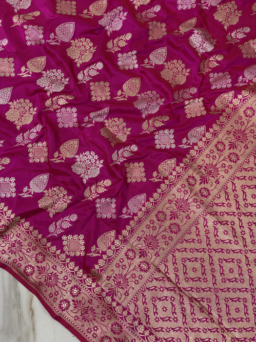 Rani Pure Katan Banarasi Handloom Saree - Kadhiyal Sona Roopa